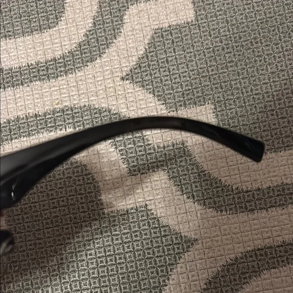 Oversized Versace Women's Gold and Black Sunglasses - Picture 3 of 9